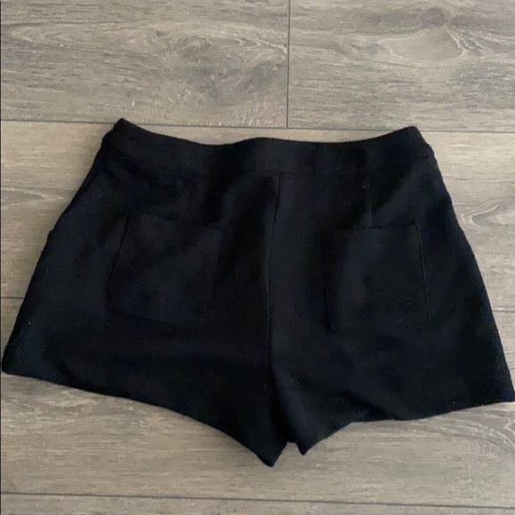 Black Tweed Winter Shorts - Picture 2 of 4